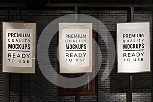 Poster mockup premium isolated outdoor photo