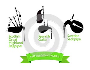 Poster with Most Popular Bagpipes