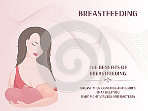 A poster of a mother breastfeeding a baby.