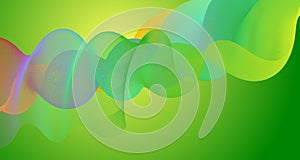 Poster with music abstract linear wave