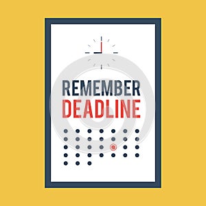 Poster remember deadline