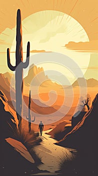 Desert Landscape Poster