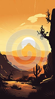 Desert Landscape Poster