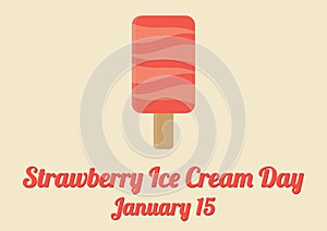 Poster for Strawberry Ice Cream Day (January 15)