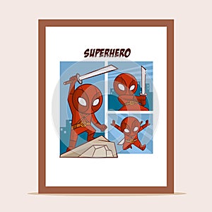 Poster Superheroes in the city