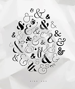 Poster symbol ampersand