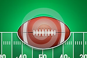 Poster Template of American Football Ball