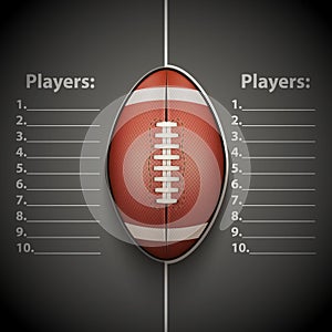 Poster Template of American Football Ball