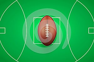 Poster Template of Australian rules football Ball