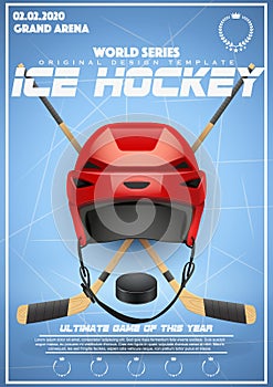 Poster Template of Ice Hockey Tournament