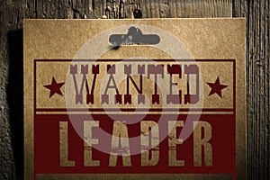 Poster wanted leader