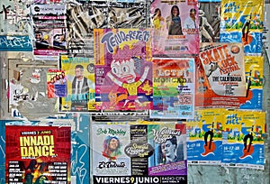 Posters of music concerts in Valencia