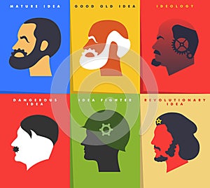 Posters with various idea concepts