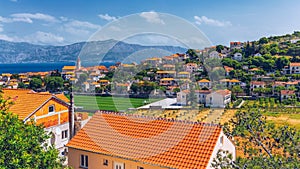 Postira on Brac island skyline view, Dalmatia, Croatia. Postira on Brac island skyline view, Dalmatia, Croatia. Gorgeous view on