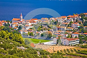 Postira on Brac island skyline view