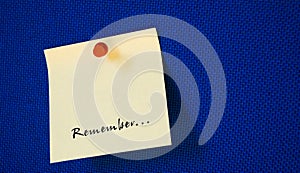 Postit with remember note