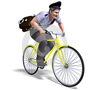 Postman on a bike