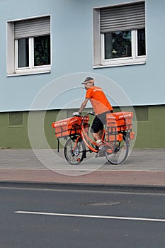 A postman in Cologne