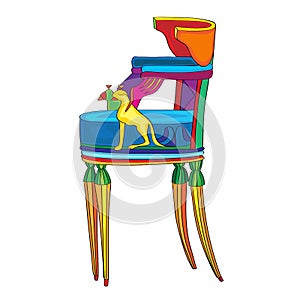 Postmodern Empire chair beautiful illustration