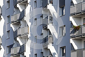 Postmodern housing estate from a large slab