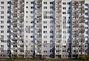 Postmodern housing estate from a large slab