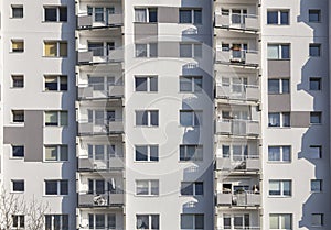 Postmodern housing estate from a large slab