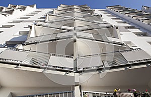 Postmodern housing estate from a large slab