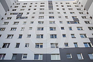 Postmodern housing estate from a large slab