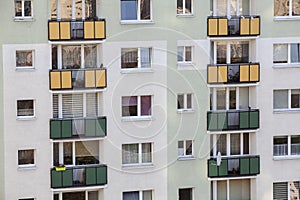 Postmodern housing estate from a large slab