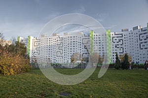 Postmodern housing estate from a large slab