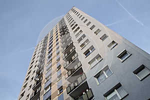 Postmodern housing estate from a large slab