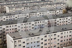 Postmodern housing estate from a large slab