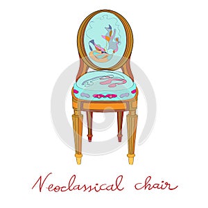 Beautiful Louis XVI classical chair photo