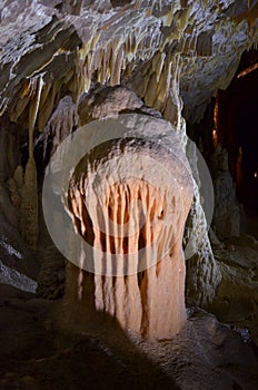 Postojna Cave Slowenien Stalactite under the Earh