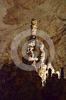 Postojna Cave Slowenien Stalactite under the Earh