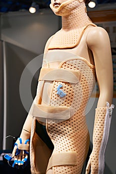 Postoperative bandages on mannequins photo