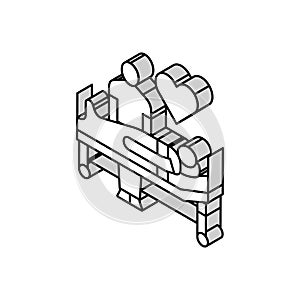 postoperative care surgeon isometric icon vector illustration