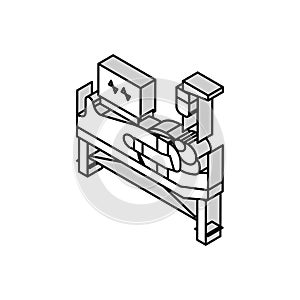 postoperative recovery isometric icon vector illustration