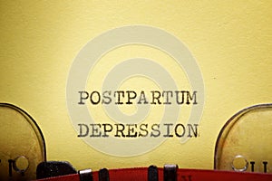 Postpartum depression text