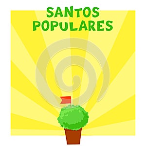 Postuguese Santos Populares banner with manjerico photo