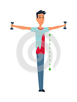 Posture and ergonomics. Correct alignment of human body in standing posture for good personality and healthy of spine