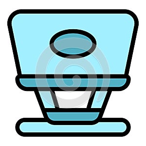 Posture laptop stand icon vector flat