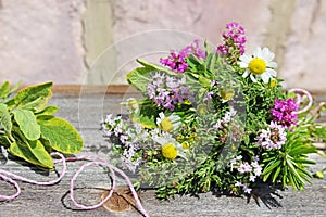 Posy of herbs