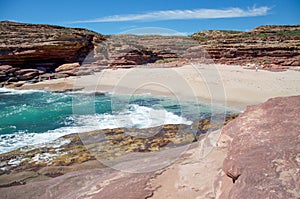 Pot Alley: Secluded Beach and Sandstone Cliffs