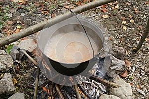 Pot on campfire