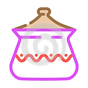 pot clay crockery color icon vector illustration