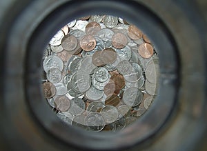 Pot of coins photo