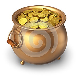 Pot of gold coins