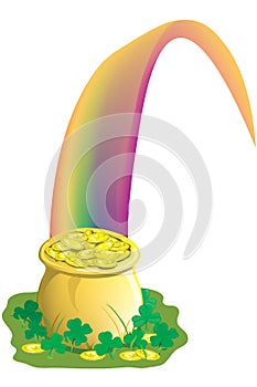 Pot of gold at the end of the rainbow photo