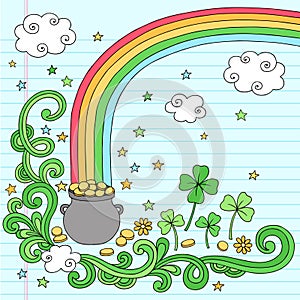 Pot of GOld at the End of the Rainbow Doodle